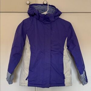 Purple and Gray Hooded Jacket